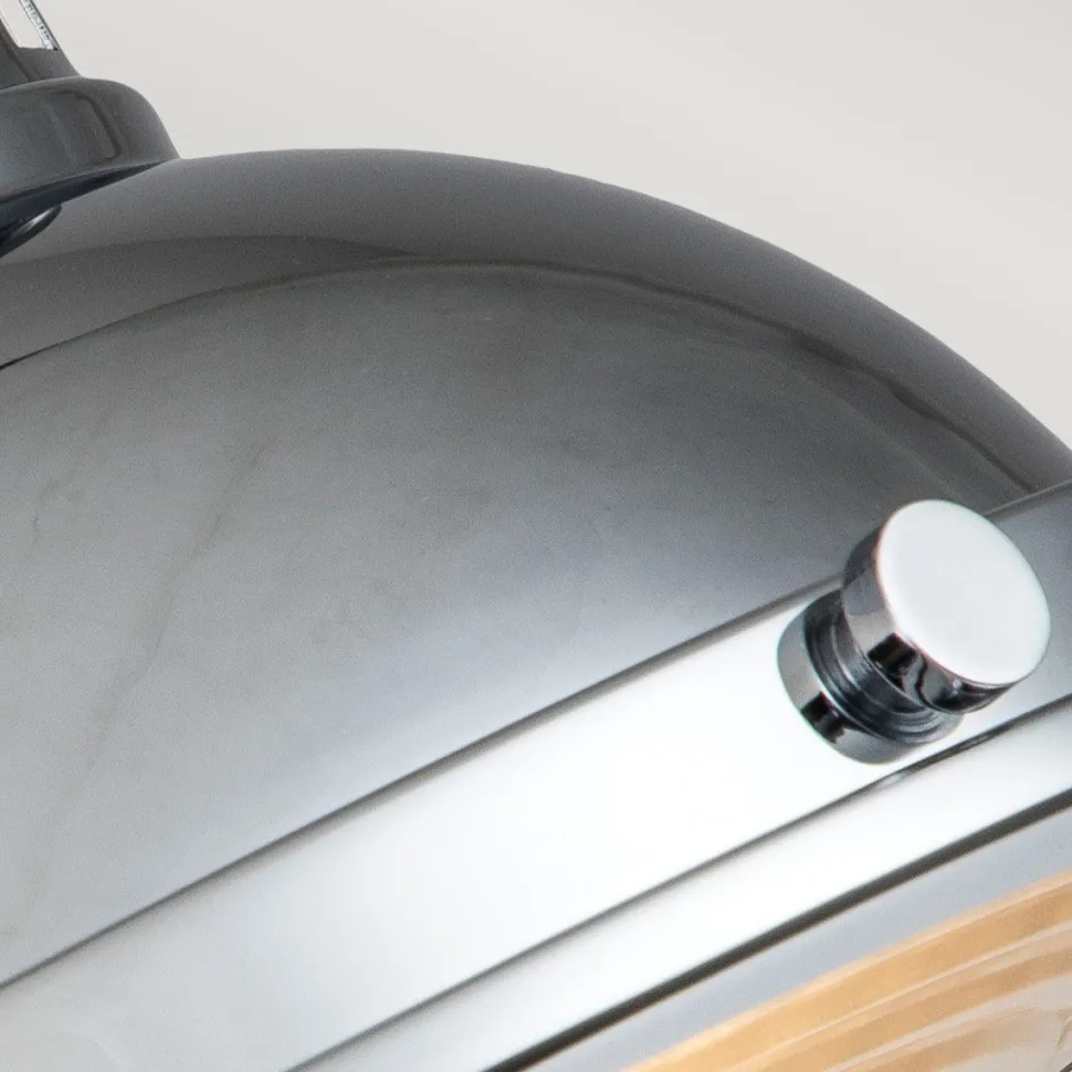 Deckenleuchte Industrial E27 Ø 32 cm rund Chrom Glas Metall