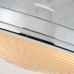 Deckenleuchte Industrial E27 Ø 32 cm rund Chrom Glas Metall