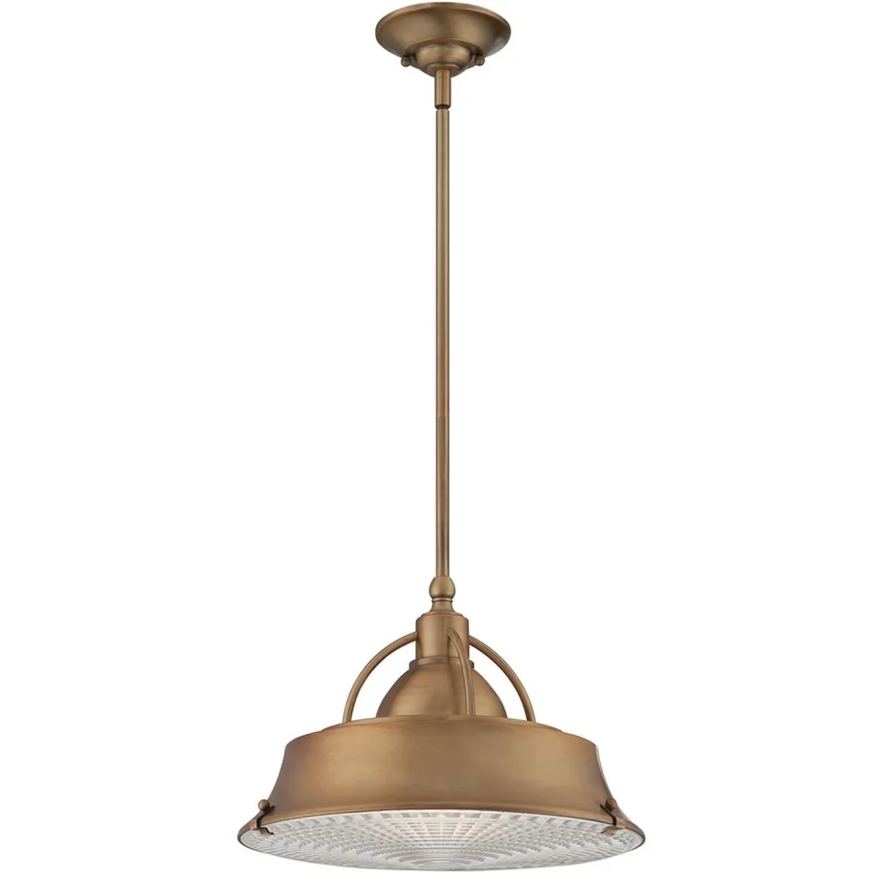 Deckenleuchte Industrial Metall Glas in Kupfer antik