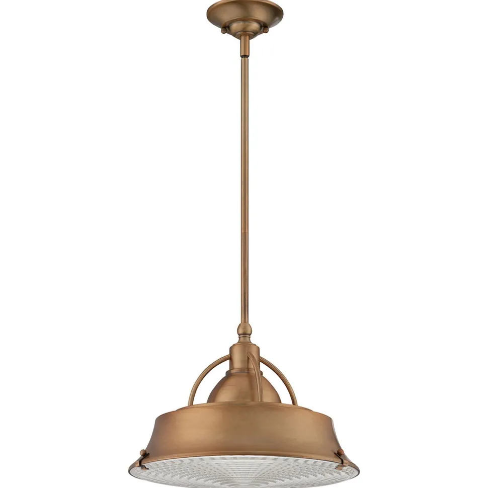 Deckenleuchte Industrial Metall Glas in Kupfer antik