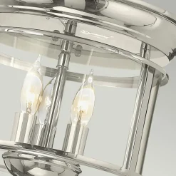 Deckenleuchte Jugendstil Ø29cm in Nickel E14 Metall Glas