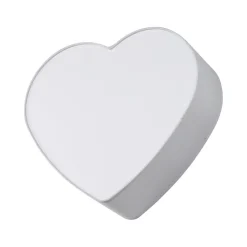 Deckenleuchte Kinder Herz L: 42 cm Stoff Grau Weiß 2x E27