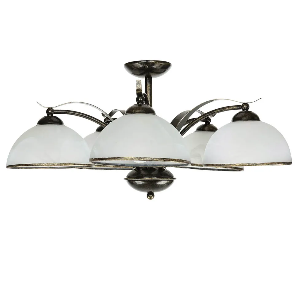 Deckenleuchte KORFU in Messing Antik 5-flmg