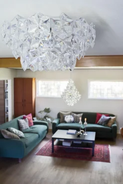 Deckenleuchte Kristall B: 51 cm Chrom E27 3-flammig dekorativ