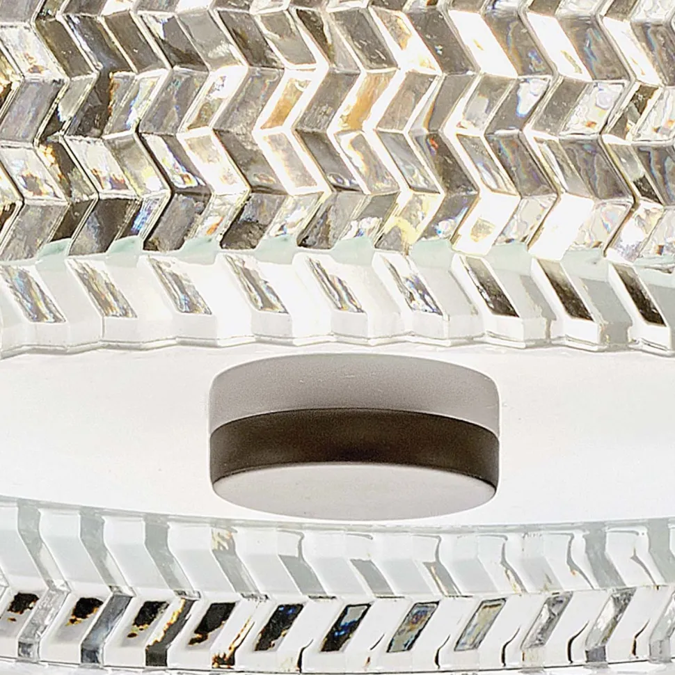 Deckenleuchte Kristall rund Ø 30,5 cm Schwarz E27 blendarm