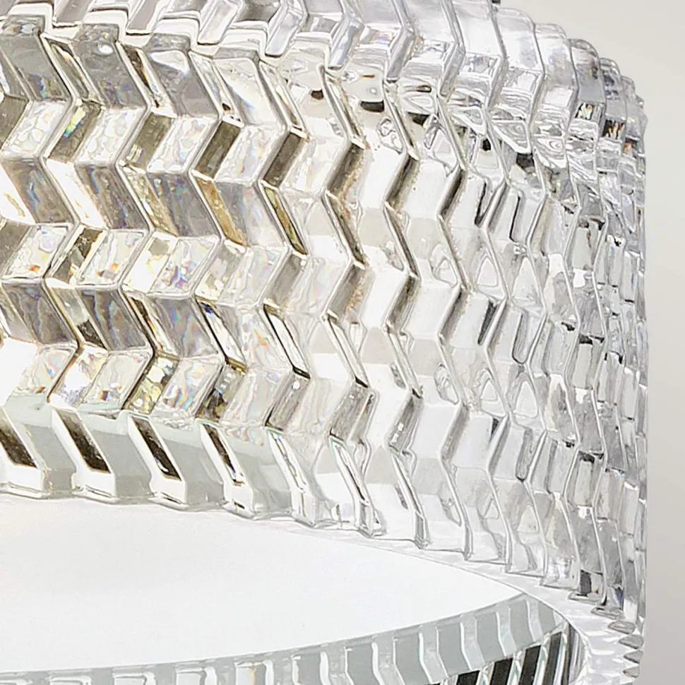 Deckenleuchte Kristall rund Ø 30,5 cm Schwarz E27 blendarm