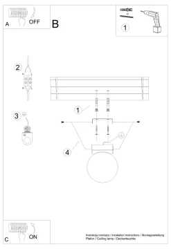 Deckenleuchte Kugelschirm Weiß Glas Metall Ø 12 cm G9