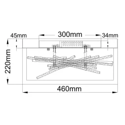 Deckenleuchte LED in Schwarz Gold indirekt Metall VALIA