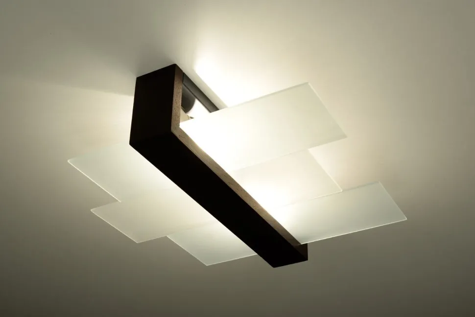 Deckenleuchte LEDA in Braun 2-flmg