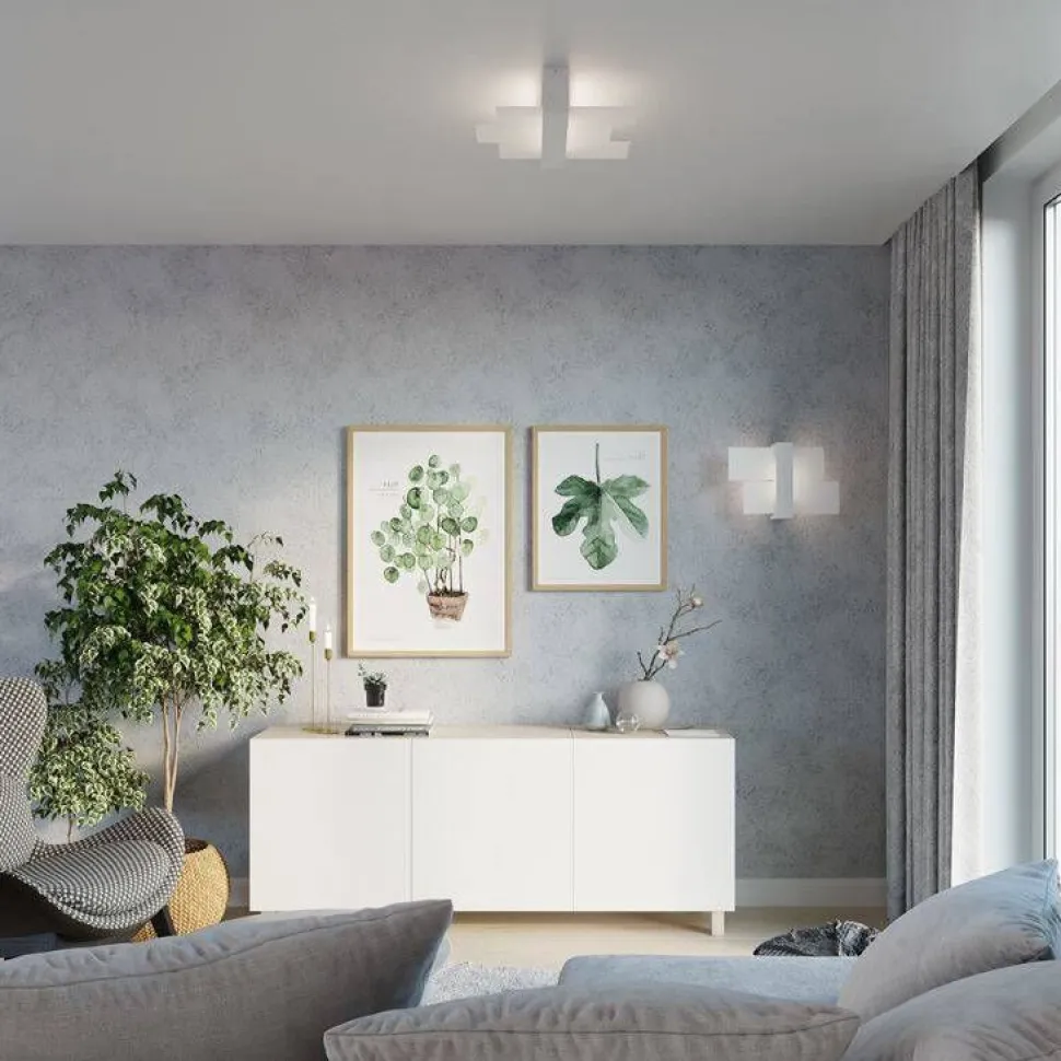 Deckenleuchte LEDA in Weiß 2-flmg