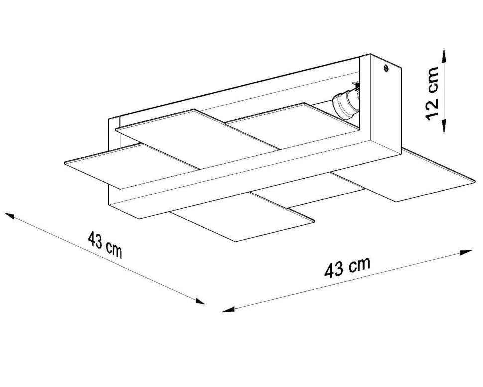 Deckenleuchte LEDA in Weiß 2-flmg