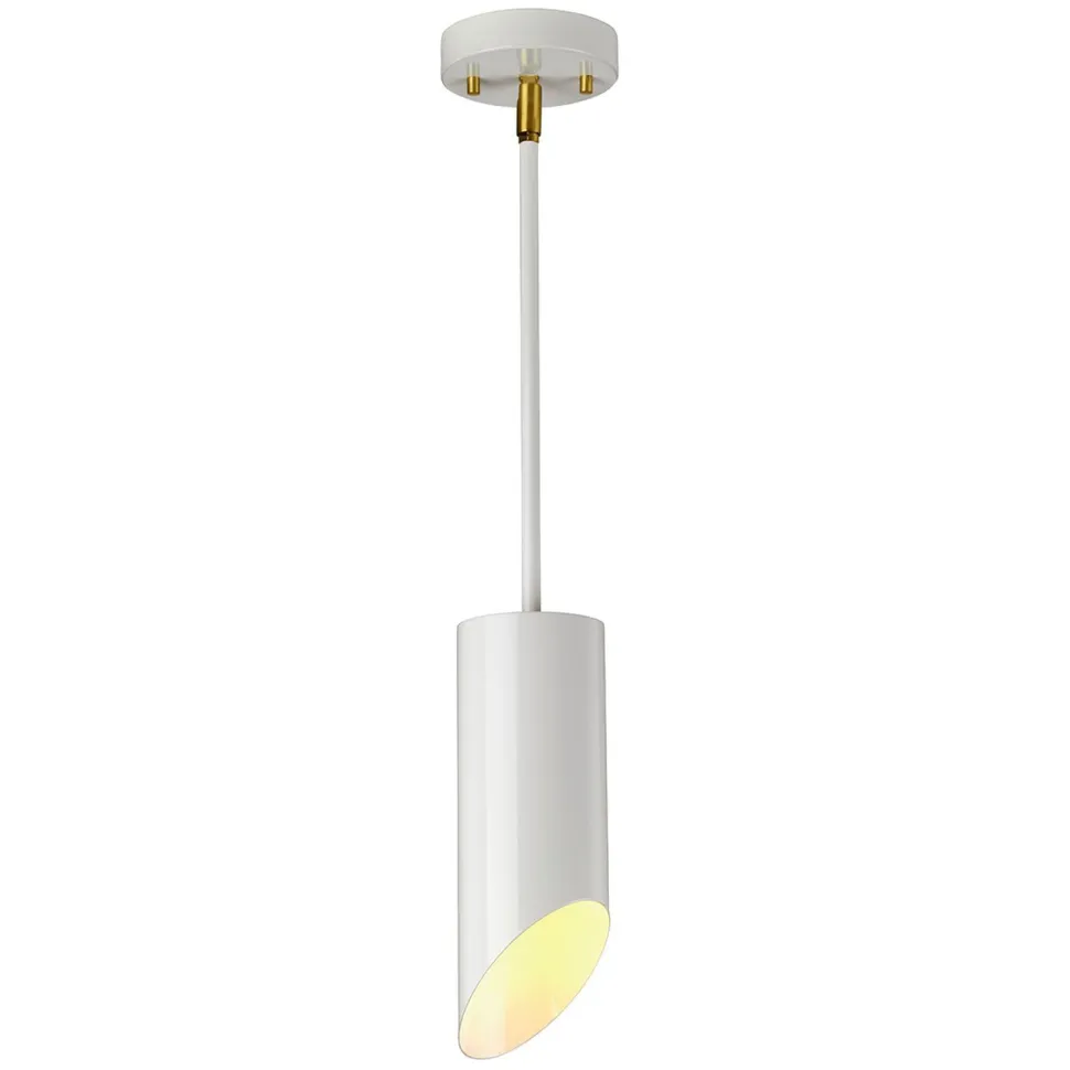 Deckenleuchte LEYRE Weiß Messing Antik Ø11cm Lampe