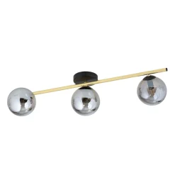 Deckenleuchte länglich 80 cm Glas Metall LUISELLA