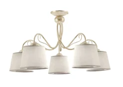 Deckenleuchte LOCOLA Ø80cm Stoff Schirm Lampe E27