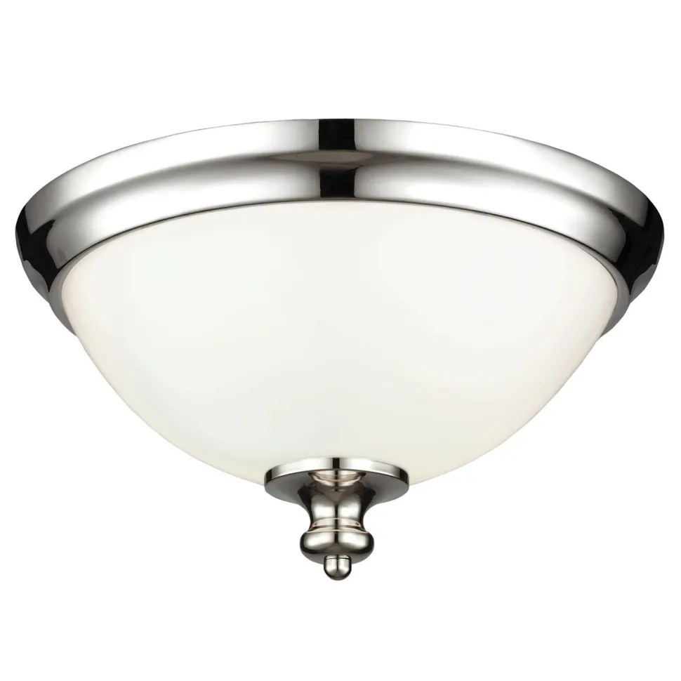 Deckenleuchte LORIN Weiß Nickel Ø33cm Flur Lampe
