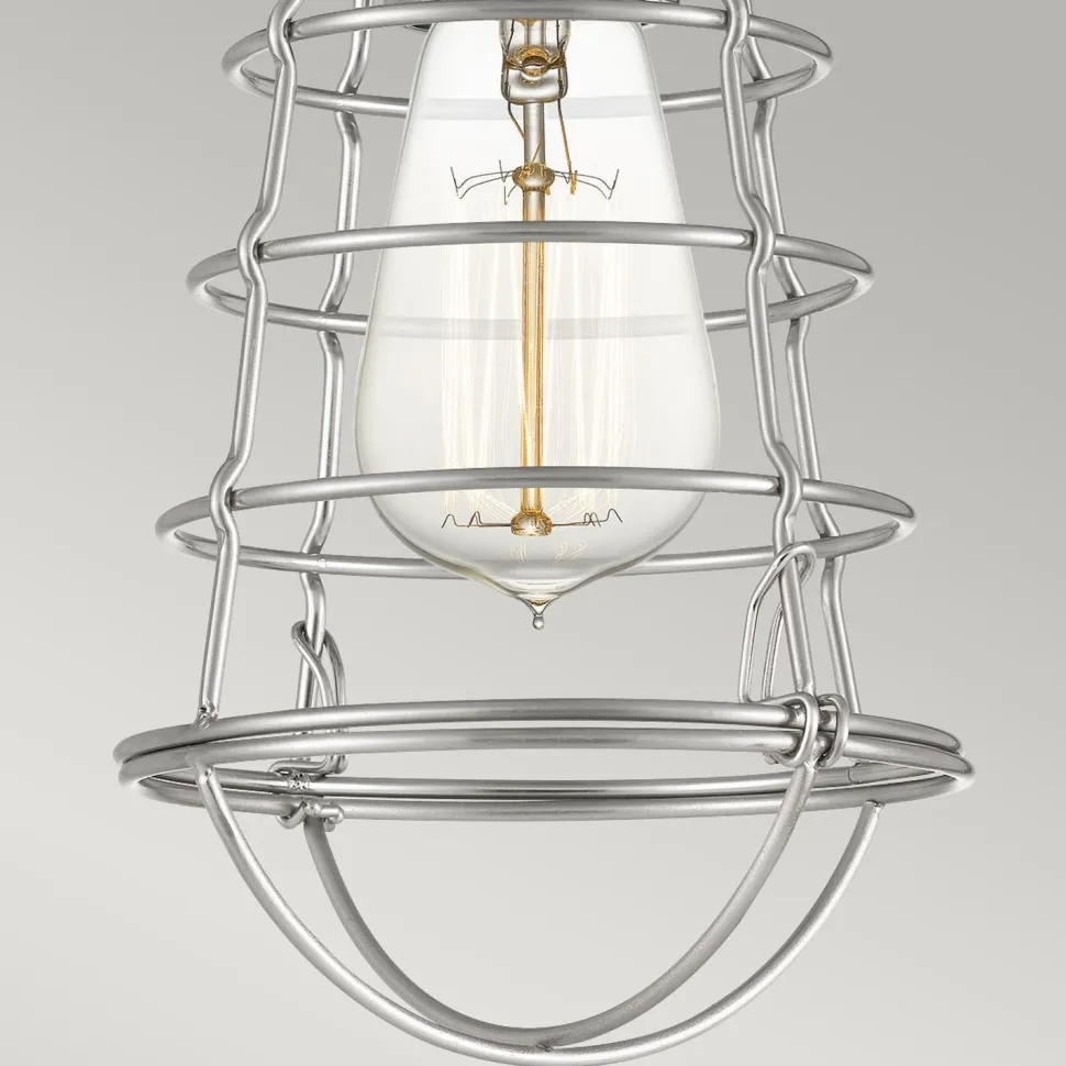 Deckenleuchte Metall Ø 14,5 cm klein Nickel gebürstet