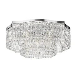 Deckenleuchte Metall B: 60 cm Chrom E14 rund Art Déco