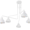 Deckenleuchte Metall E27 Weiß 5-flammig stylisch