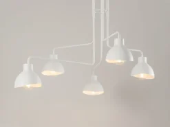 Deckenleuchte Metall E27 Weiß 5-flammig stylisch