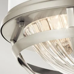 Deckenleuchte Metall Glas D: 30,5 cm rund 2x E27