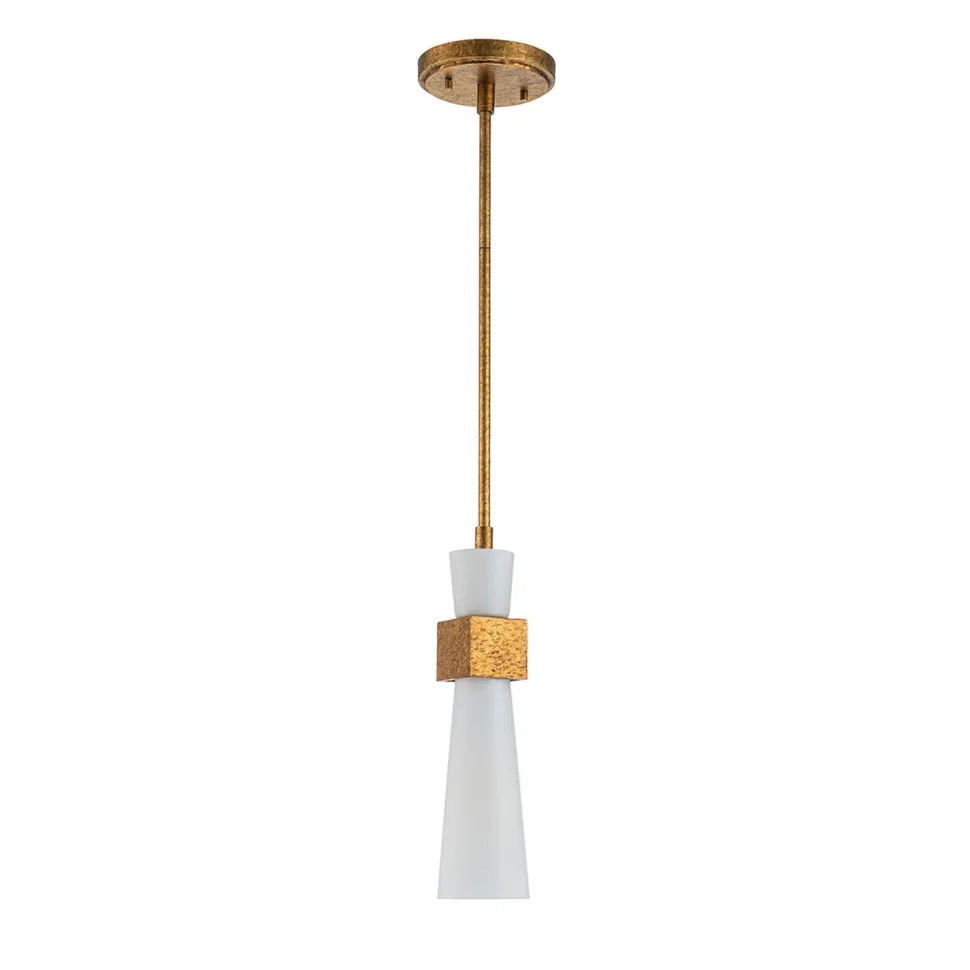 Deckenleuchte Metall Glas in Gold Antik Weiß E27 verstellbar