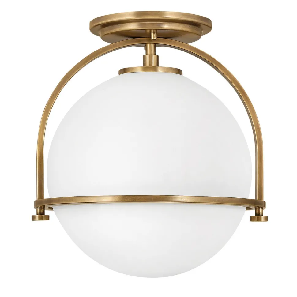 Deckenleuchte Metall Glas rund Ø 28,2 cm E27 Vintage