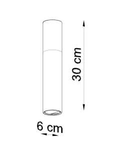 Deckenleuchte Metall Holz H: 30 cm Skandinavisch GU10
