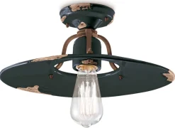 Deckenleuchte Metall Keramik D: 40 cm rund E27 NICOLA