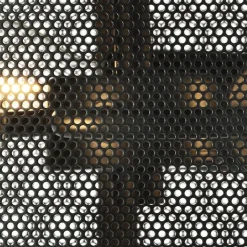 Deckenleuchte Metall rund Ø 45 cm 3x E27 Schwarz Retro