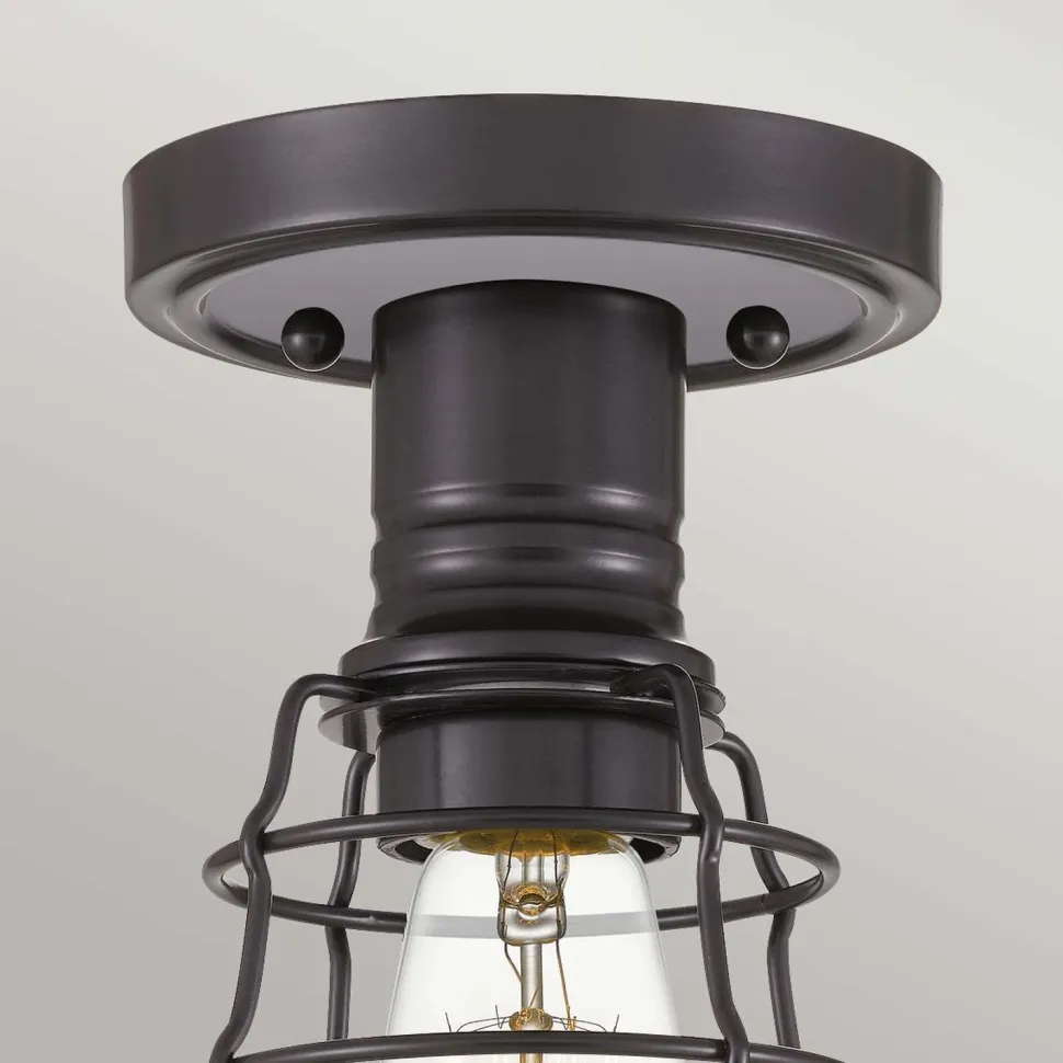 Deckenleuchte Metall rund Ø 14,5 cm in Bronze Antik