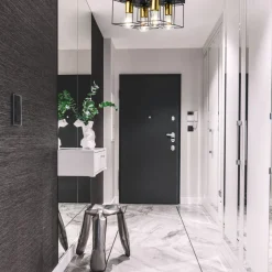 Deckenleuchte Metall Schwarz Gold B: 30 cm 4x E27 Modern