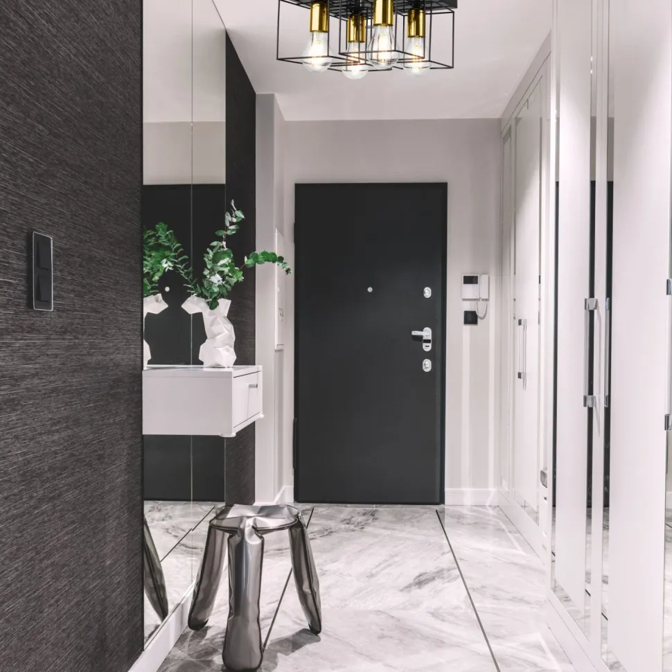 Deckenleuchte Metall Schwarz Gold B: 30 cm 4x E27 Modern