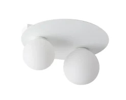 Deckenleuchte Metall Weiß Glas Kugeln Ø12,1 cm blendarm