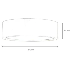 Deckenleuchte mit Holz Zimmerlampe Wohnzimmer rund