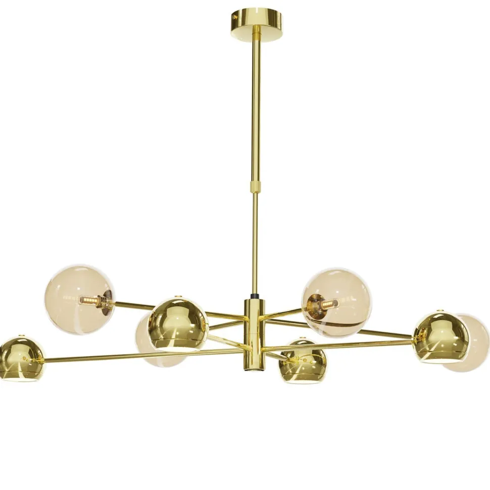Deckenleuchte Modern in Gold Bernstein G9 GU10 100 cm