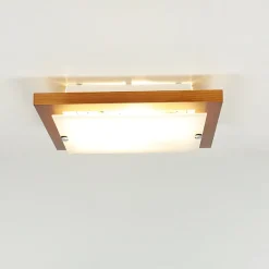 Deckenleuchte Modern Wohnzimmer Holz quadratisch