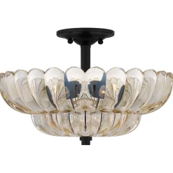 Deckenleuchte Rauchglas rund Ø 39,5 cm 4x E14