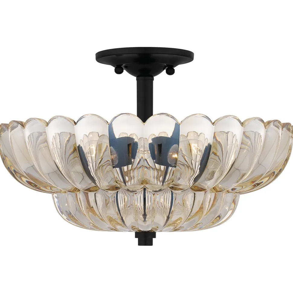 Deckenleuchte Rauchglas rund Ø 39,5 cm 4x E14