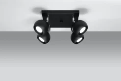 Deckenleuchte Retro Schwarz GU10 FAVONIA Wohnzimmer