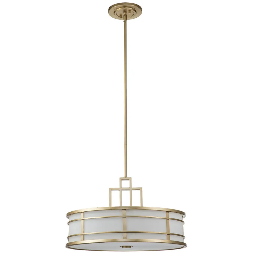 Deckenleuchte röhenverstellbar 3x E27 Creme Messing