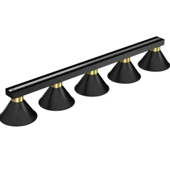 Deckenleuchte RIAN Metall 5-flammig Schwarz Gold