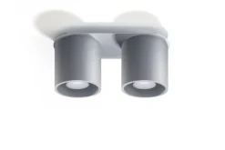 Deckenleuchte RODA in Grau 2-flmg