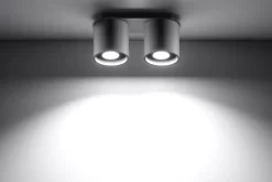 Deckenleuchte RODA in Grau 2-flmg