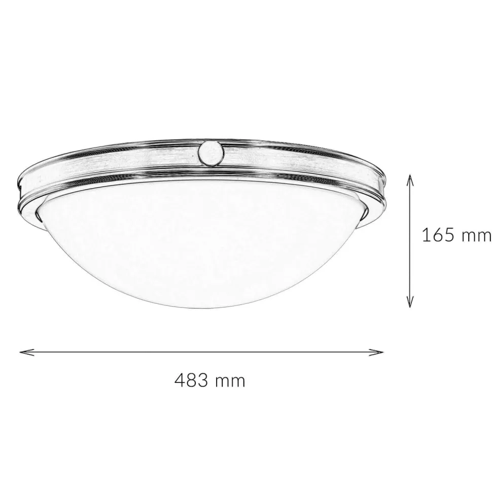 Deckenleuchte rund blendarm in Messing Weiß Wohnzimmer