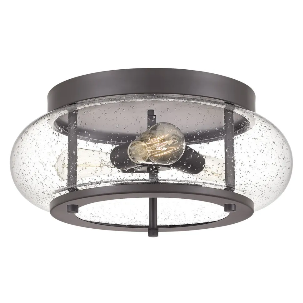 Deckenleuchte rund Ø41cm Industrial Glas Metall FELI