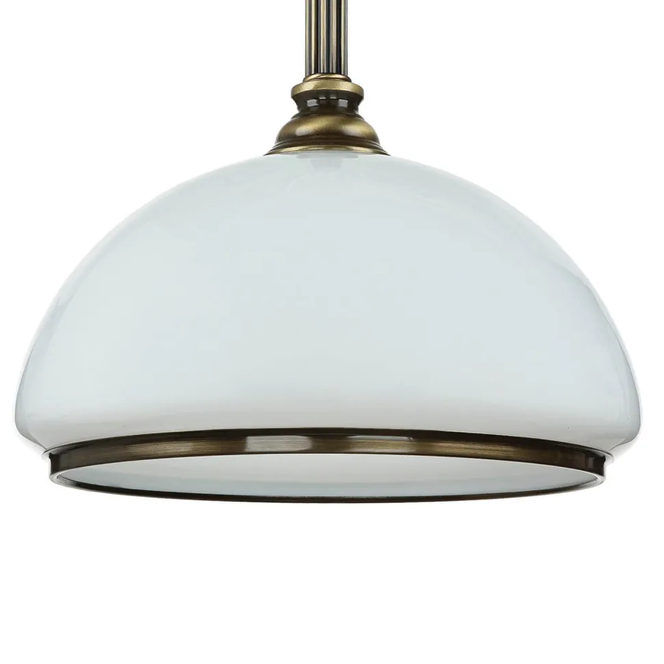 Deckenleuchte rund Ø40cm Messing antik Weiß Lampe