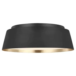 Deckenleuchte rund Ø36,8cm Schwarz Gold 3-flammig E14