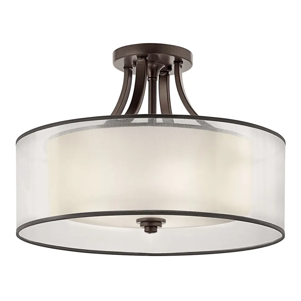 Deckenleuchte rund in Weiß Bronze antik CANELADO