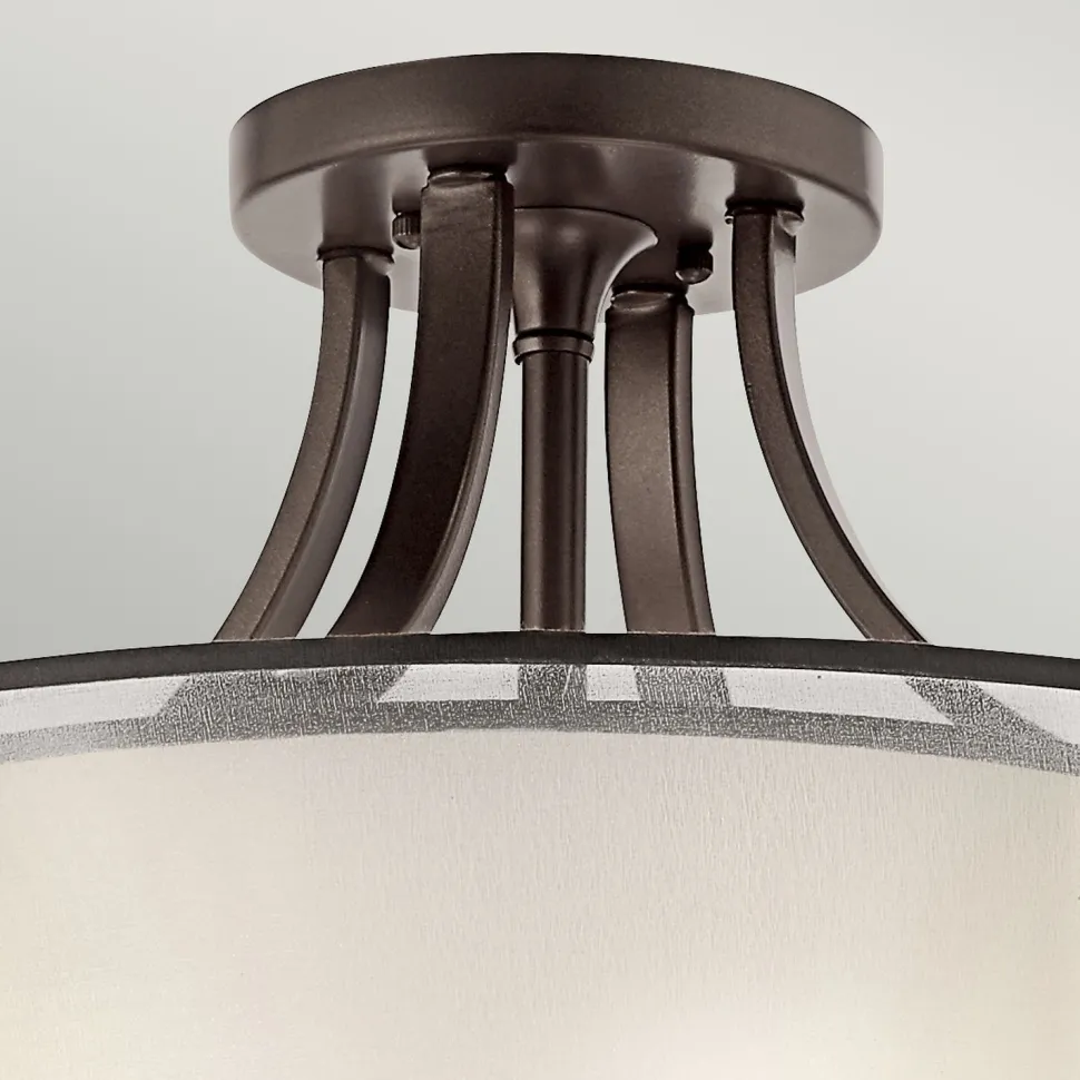 Deckenleuchte rund in Weiß Bronze antik CANELADO