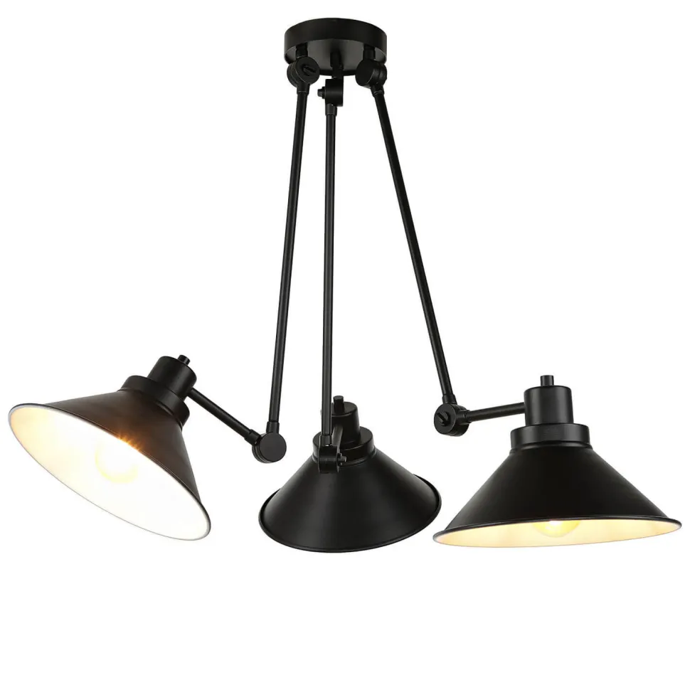 Deckenleuchte Schwarz 3-flmg 61-152cm SIMONA Lampe